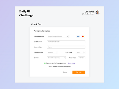 Daily UI Challenge #002