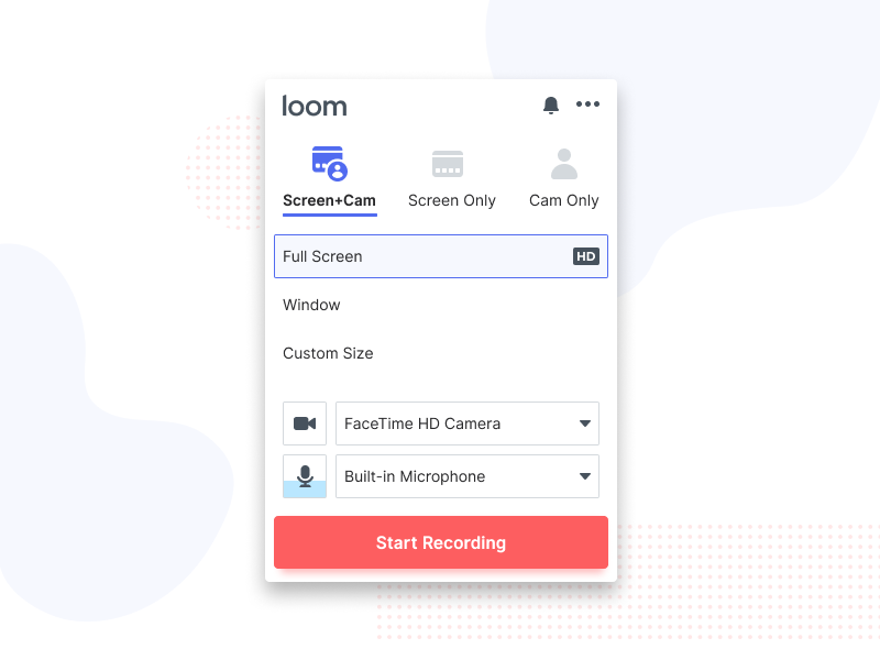 Video Recording Settings screen recorder settings video recording app ui