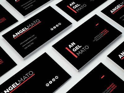 Business card Angel Mato branding card identity typography