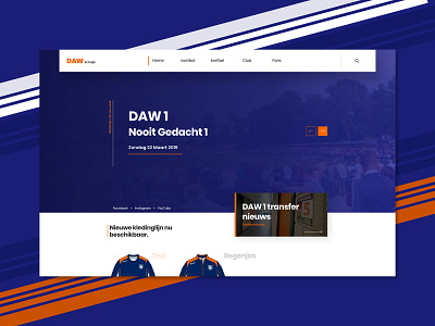 Daw schaijk - Webdesign club footbal football club frontpage header soccer voetbal webdesign