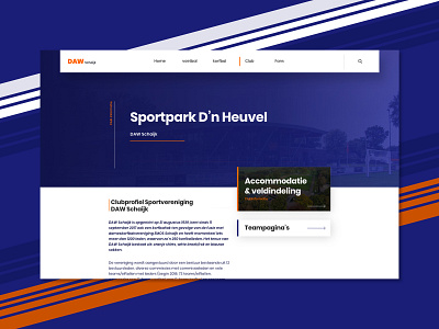 Daw schaijk - Webdesign branding club design footbal football football club soccer webdesign