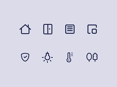 Smart home icons icons iconset safety smart home sun temperature ui webinterface