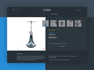 AEON Shisha | eCommerce concept concept design ecommerce hookah icons online product product design product page redesign shop shopware store ui