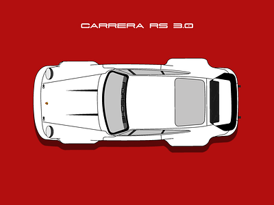 Carrera RS 3.0 carrera cars illustration minimal nostaliga oldtimer redux vector vehicle wheels