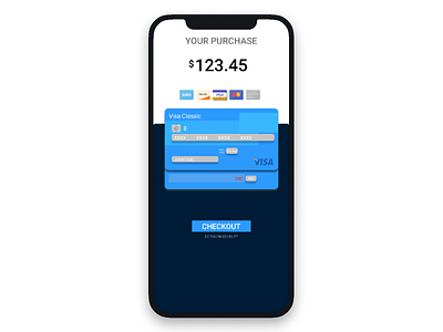 Credit Card Checkout #DailyUI 002 checkout creditcard dailyui dailyui 002 design illustration logo minimal mobile typography ui vector