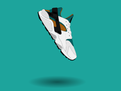 Nike Huarache Illustration design figma huarache illustration minimal nike shoe vector