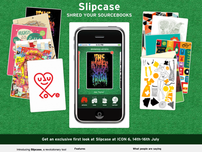 Slipcase website illustration iphone website