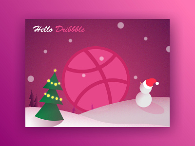 Hello, Dribbble! illustration