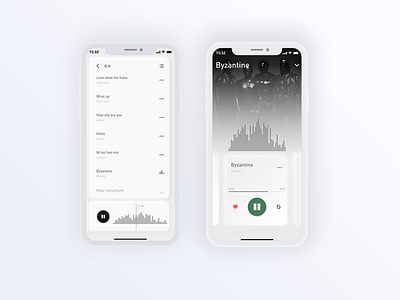 New-Skeuomorphism music APP ui