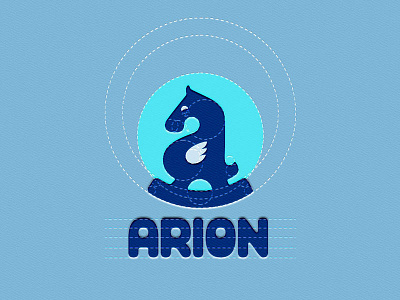arion linework a branding design horse illustration linework logo