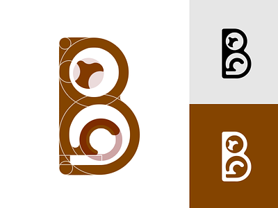 B for baboon alphabet animal b baboon branding chocolate design illustration logo monkey series vector