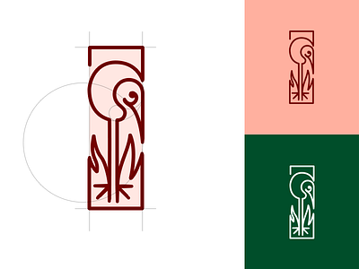 I for Ibis alphabet animal bird branding crane design ibis identity letter logo monoline