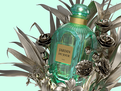 Jardin du Jour 3d branding design fashion fmcg fragrance jardin packaging paris perfume perfume bottle