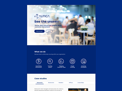 Landing page for analytics startup adobe xd alitica branding design icon design icons landing page ui ux web website