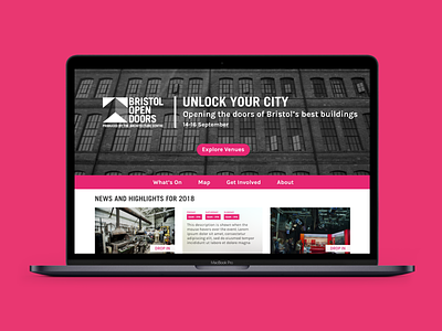 Bristol Open Doors web design design ui ux web website