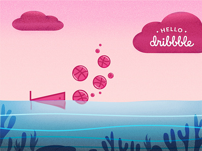 Hello Dribbble! design graphic design illustration vector