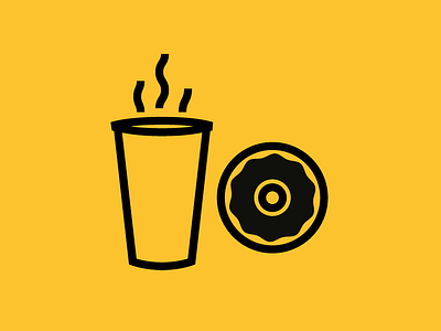 Coffee & Donut coffee design donut icon kevin layshock monoline phxart