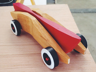 The Pinewood Classic car carved cubism design handmade kevin layshock pinewood pinewood derby racecar