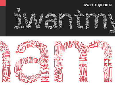 iwantmyname Domain Registrar cloud design illustration kevin layshock lettering logo