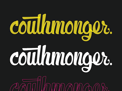 couthmonger brush script design identity kevin layshock logo logotype process type vector