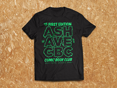 Ash Ave Comic Book Club design goo kevin layshock lettering plywood shirt tshirt