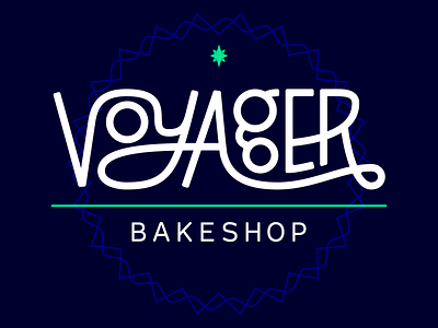 Voyager Bakeshop bakeshop cosmic design illustration kevin layshock ligature logo logotype