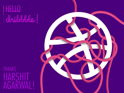 Hello Dribbble! design hello dribbble illustration interlaced photoshop
