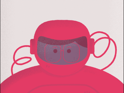 Atronaut after effect animation astronaut character colors flat gif illustration typogaphy vector