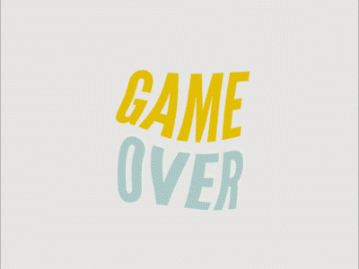 Game Over after effects animation flat gif illustration kinetic typography shapes strokes type animation typogaphy vector