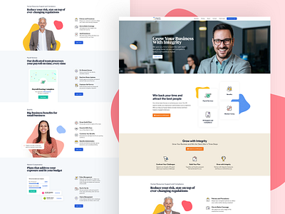 Features Page Exploration for Integrity branding cards clean features page hero section hr human resource iconography landing landing design landing page marketing marketing agency modern ui visual design web web design website website design