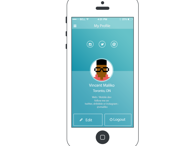 Authenticate.me - Profile attempt 3 by Vincent Maliko on Dribbble