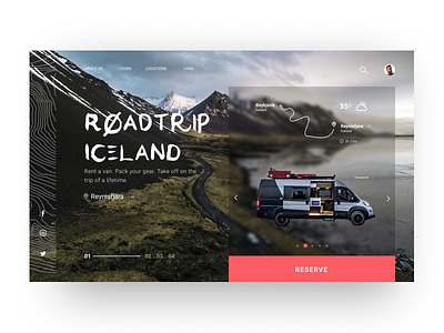 Redesign for epic van rental company. Iceland by van anyone?