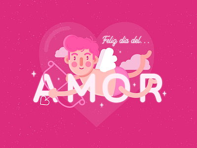 Happy Valentine's day ♥ amor character design cupid flat design illustration illustration vector love motion design valentine day