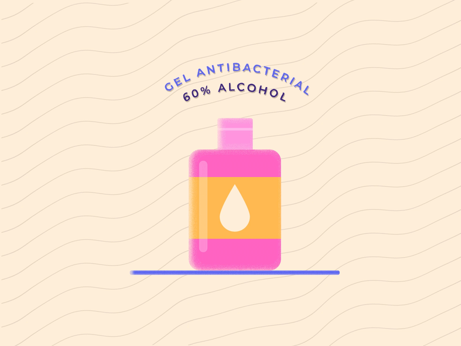 Antibacterial Gel - Coronavirus after affects animation2d coronavirus faux 3d flat design gel illustration vector motiondesign personal cleanliness