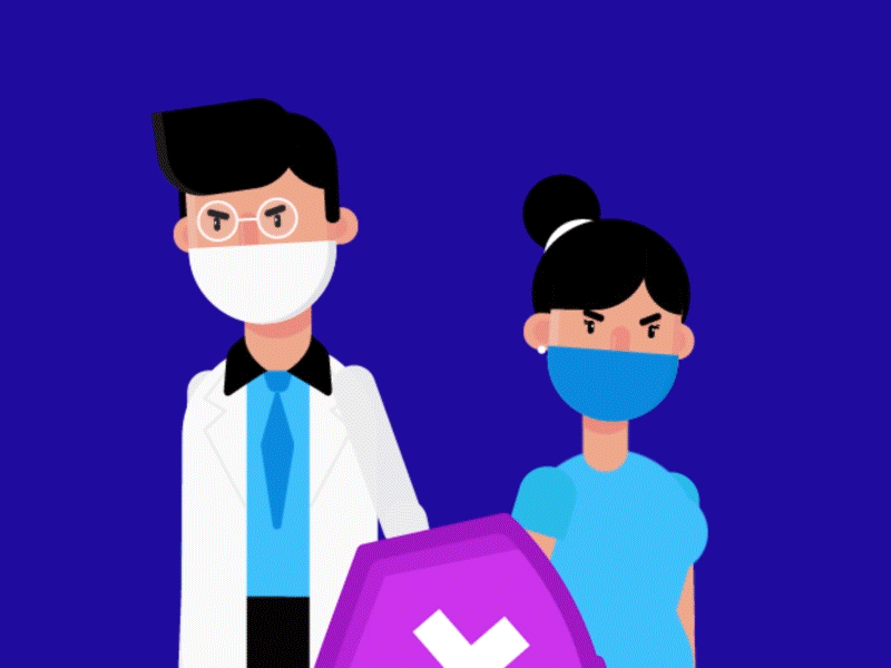 Thank you Doctors and Nurses ♥ after affects character design coronavirus covid 19 doctors flat design illustration vector motion design motiongraphics nurses stayhome staysafe