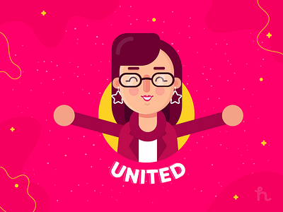 United at a Distance character design flat design illustration illustration vector