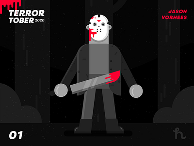 01. Jason Vorhees - Terrortober2020 character design flat design friday 13th horror movies illustration illustration vector jason voorhees
