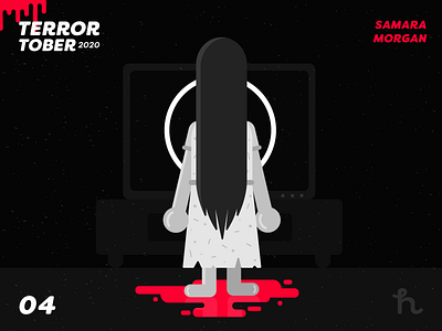 04. Samara Morgan - Terrortober2020 character design flatdesign halloween horror illustration vector inktober2020 samara terror terrortober the ring