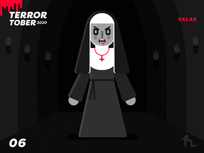 06. Valak - Terrortober2020 character design flat design illustration illustration vector motion design thenun valak