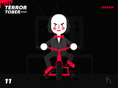 11. Jigsaw - Terrortober2020 character design flat design illustration vector jigsaw saw