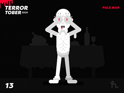 13. Pale Man - Terrortober2020 character design flat design guillermo del toro illustration illustration vector pale man
