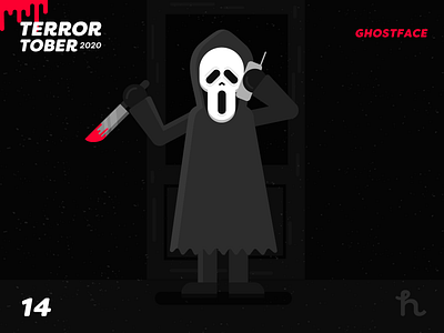 14. Ghostface - Terrortober2020 character design flat design ghostface illustration illustration vector scream