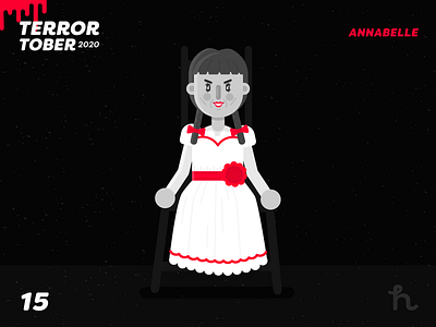15. Annabelle - Terrortober2020 annabelle character design flat design illustration illustration vector the conjuring
