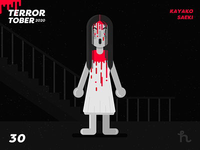 30. Kayako Saeki - Terrortober2020 character design flat design illustration illustration vector kayako thegrudge