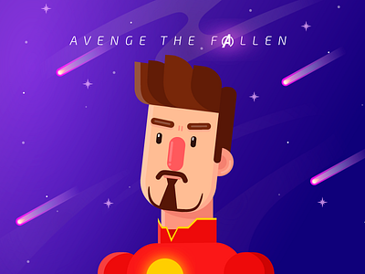 Iron Man - Avenge the Fallen avengersendgame character design flat design illustration vector iron man marvel tony stark