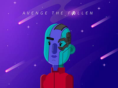 Nebula - Avenge the Fallen avengersendgame character design flat design illustration vector marvel nebula