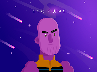 Thanos - End Game avengersendgame character design flat design illustration vector marvel thanos