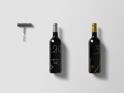 Genius-P Wine Bottle Packaging packaging design typeface