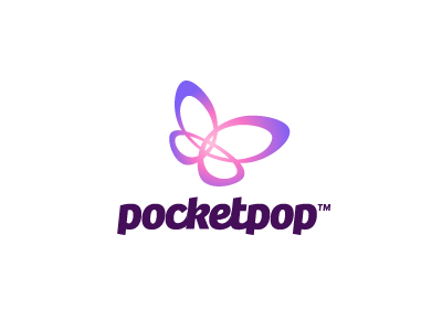 Pocketpop beauty branding butterfly hungarian logotype