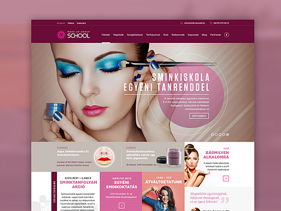 Sminkvarázslat webdesign beauty layout make up ui ux web webdesign
